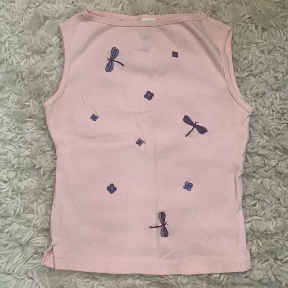 90s Pink Butterfly High Neck Cami